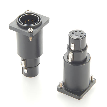 5 Pin XLR Microphone Audio Adapter Panel Mount