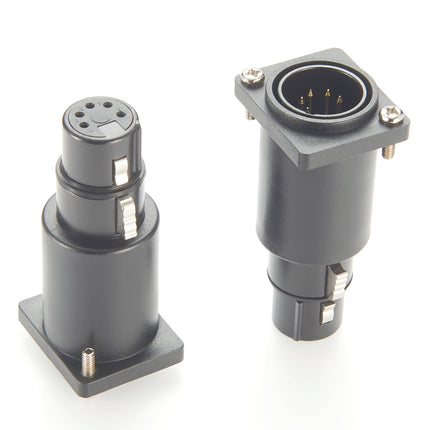  DMX512 5 Pin XLR Panel Mount Coupler