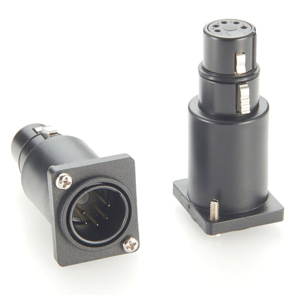 D-Series XLR 5 Pin Chassis Panel Mount Connector