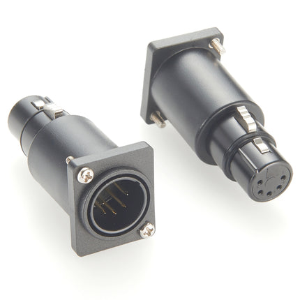  DMX512 5 Pin XLR Panel Mount Coupler