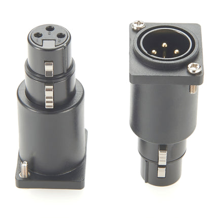 XLR D Series 3-Pin Male to Female Panel Mount Adapter Bulkhead Coupler