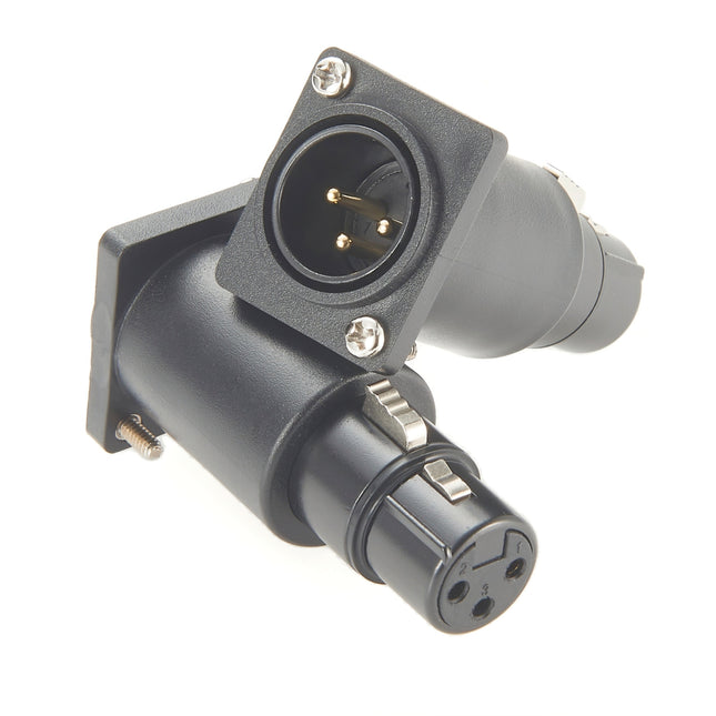 XLR D Series 3-Pin Male to Female Panel Mount Adapter Bulkhead Coupler