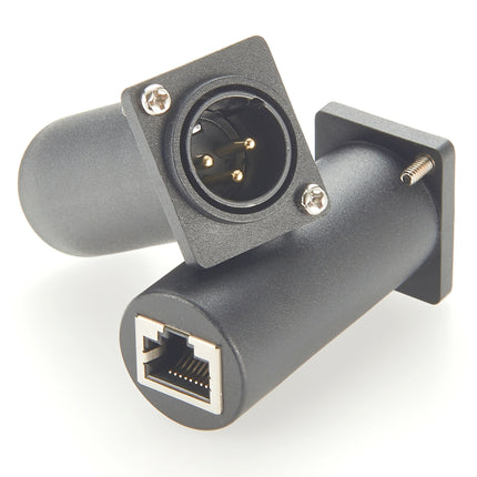 D-Type Panel Mount XLR 3 Pin Male to RJ45 Adapter