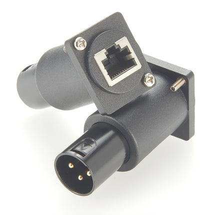 3-Pin XLR Male to RJ45 D-Series Panel Mount Connector