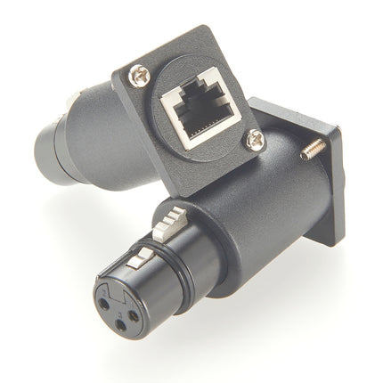 XLR 3-Pin Female to RJ45 D-Type Panel Mount Adapter