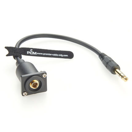 6.35mm 1/4 Inch Stereo TRS Panel Mount Extension Cable