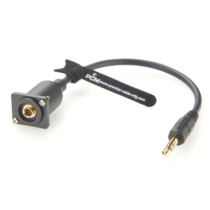 6.35mm 1/4 Inch Stereo TRS Panel Mount Extension Cable