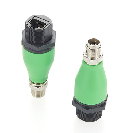 Waterproof M12 X-Code to RJ45 Ethernet Adapter
