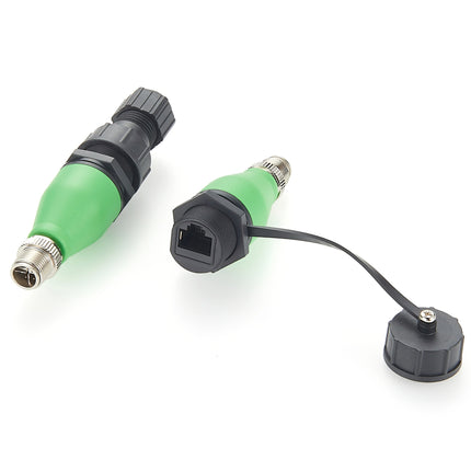 Waterproof M12 X-Code to RJ45 Ethernet Adapter