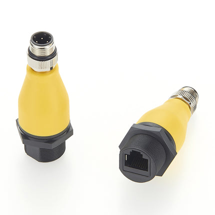 Waterproof M12 D Code 4 Pin to RJ45 Adapter