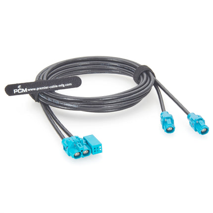 Dual Port H-MTD Automotive Ethernet Cable with 6 Pin MQS Contacts