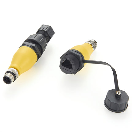 Waterproof M12 D Code 4 Pin to RJ45 Adapter