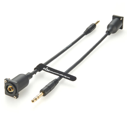 1/4 inch TRS Stereo Audio Cable Panel Mount