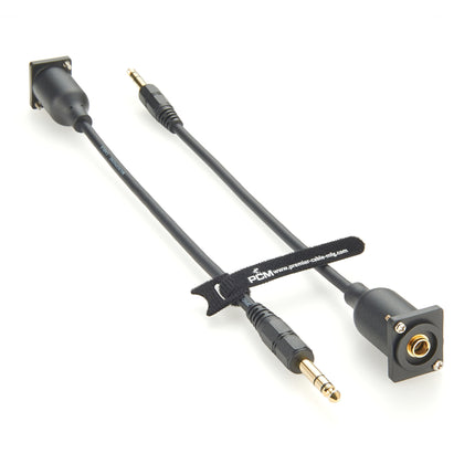 6.35mm 1/4 Inch Stereo TRS Panel Mount Extension Cable