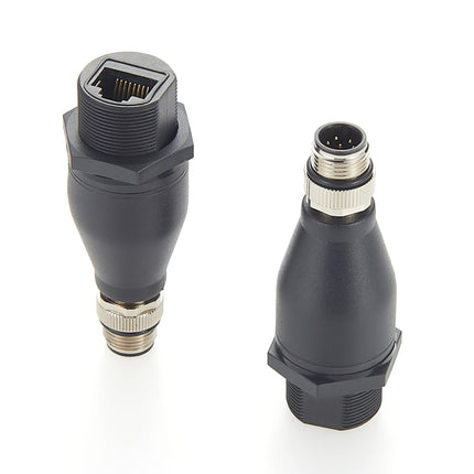Waterproof M12 A Code 8 Pin to RJ45 Adapter