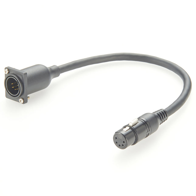 D Series 5 Pin XLR Panel Mount Extension Cable