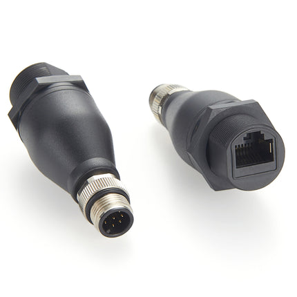 Waterproof M12 A Code 8 Pin to RJ45 Adapter