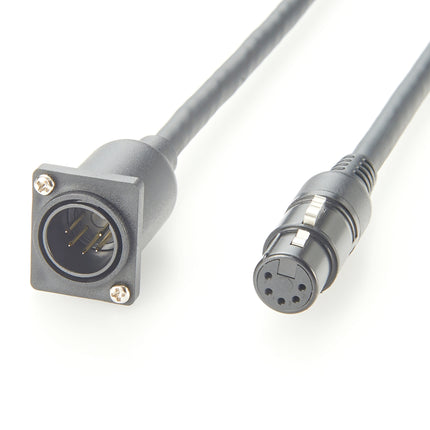 DMX512 XLR 5-pin Panel Mount Extension Cable