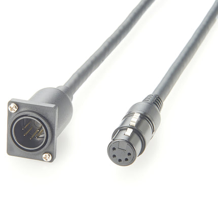 D Series 5 Pin XLR Panel Mount Extension Cable