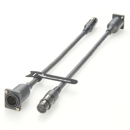 DMX512 XLR 5-pin Panel Mount Extension Cable