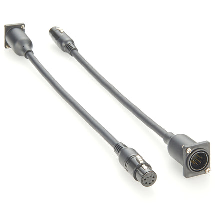 D Series 5 Pin XLR Panel Mount Extension Cable