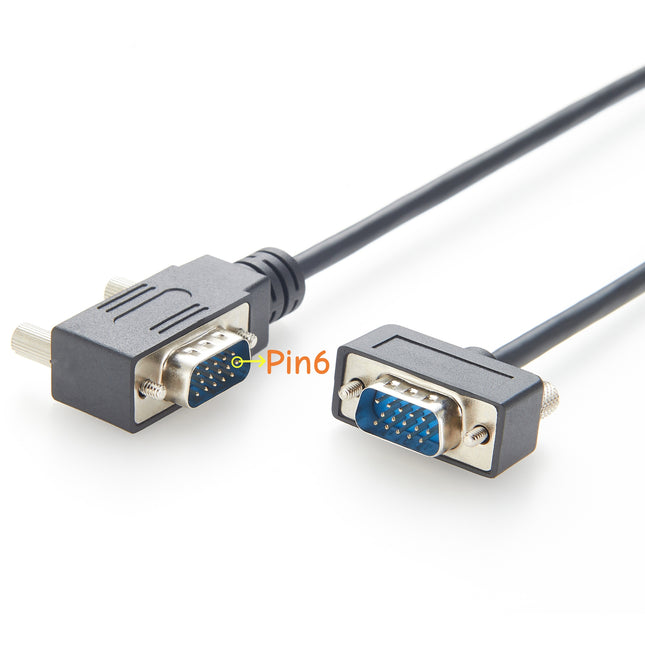 Left Angled Ultra Thin HD15 VGA Cable
