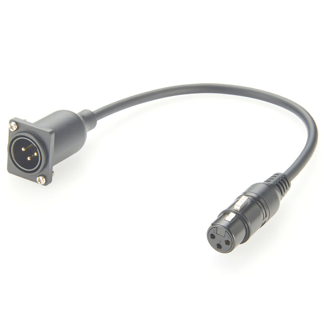 D-Type 3 Pin XLR Panel Mount Cable