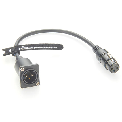 D-Type 3 Pin XLR Panel Mount Cable