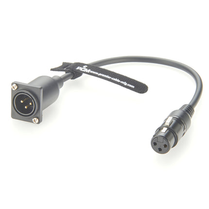 3 Pin XLR Panel Mount Male to Female Extension Cable