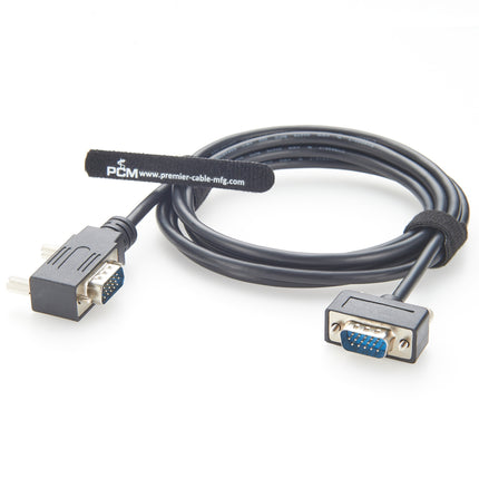 Left Angled Ultra Thin HD15 VGA Cable