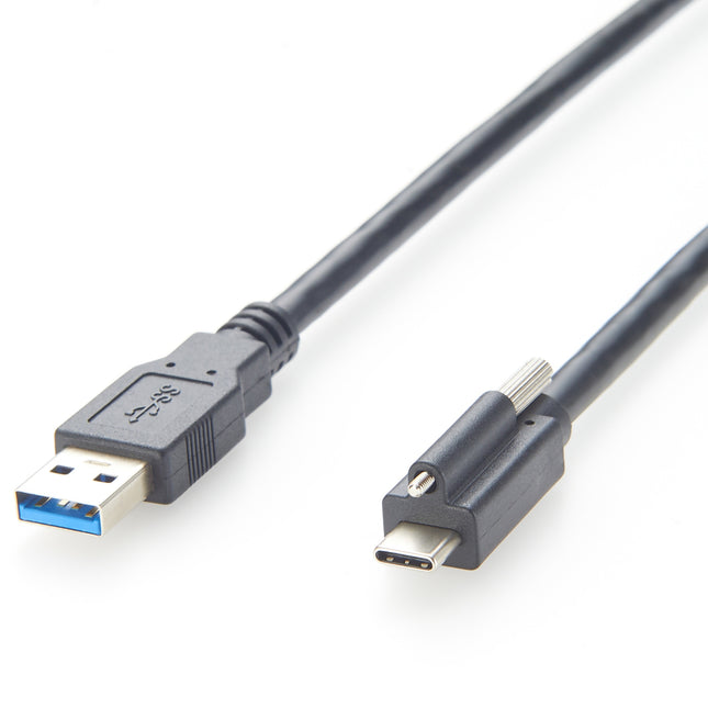 USB 3.0 to USB C Cable with Single Screw Locking