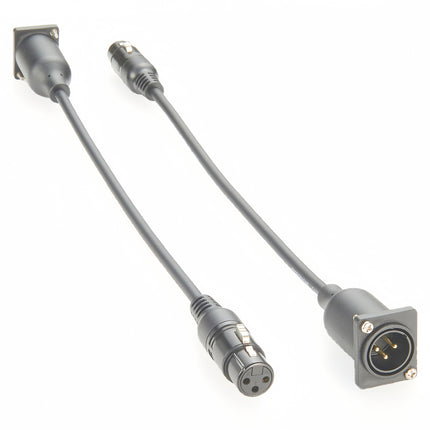 D-Type 3 Pin XLR Panel Mount Cable