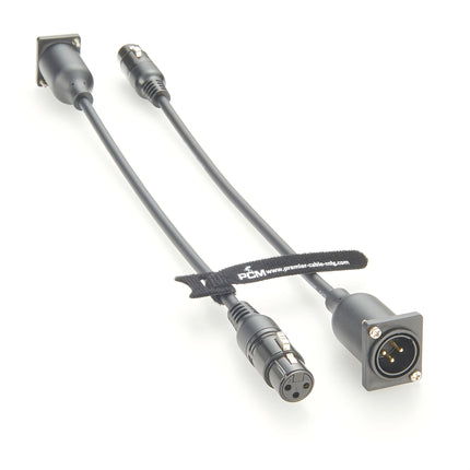3 Pin XLR Panel Mount Male to Female Extension Cable