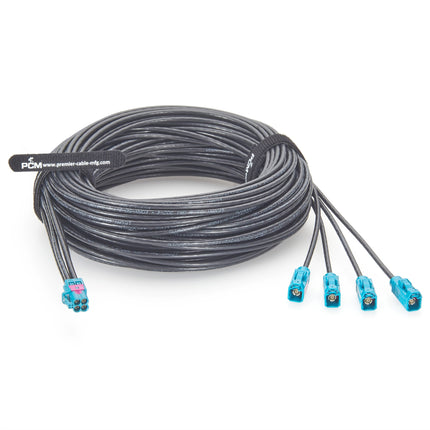 Rosenberger Quad HFM Mini FAKRA Splitter Cable 10m