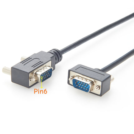 Low Profile Right Angled HD15 VGA Cable