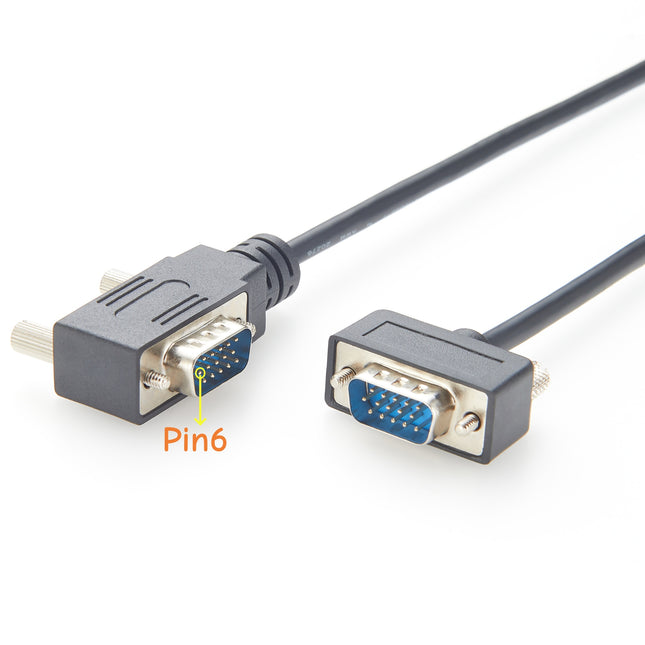 Low Profile Right Angled HD15 VGA Cable