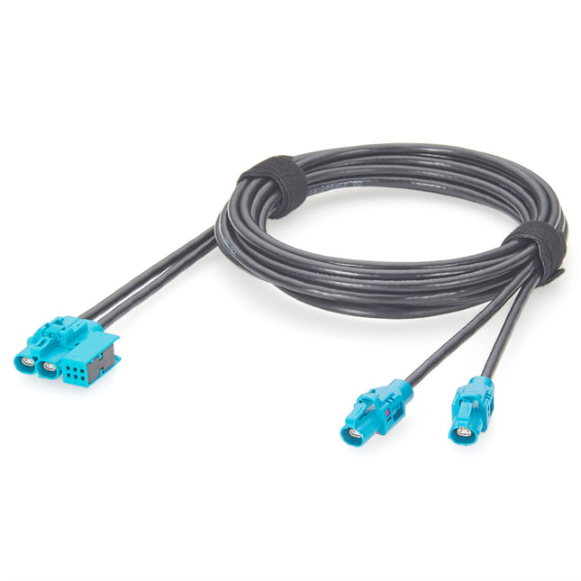 Dual Port H-MTD Automotive Ethernet Cable with 6 Pin MQS Contacts