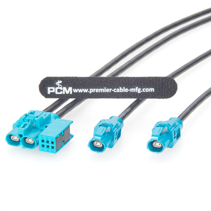 Dual Port H-MTD Automotive Ethernet Cable with 6 Pin MQS Contacts
