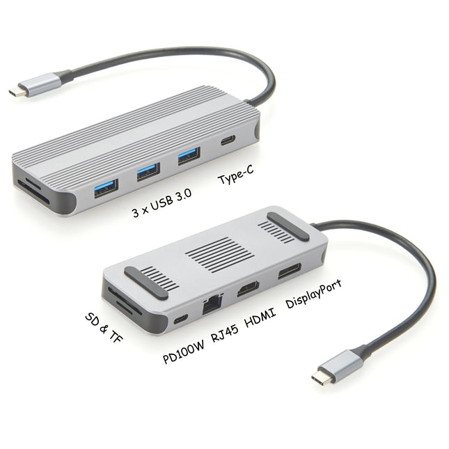 USB-C 10-in-1 Docking Station 8K HDMI PD 100W
