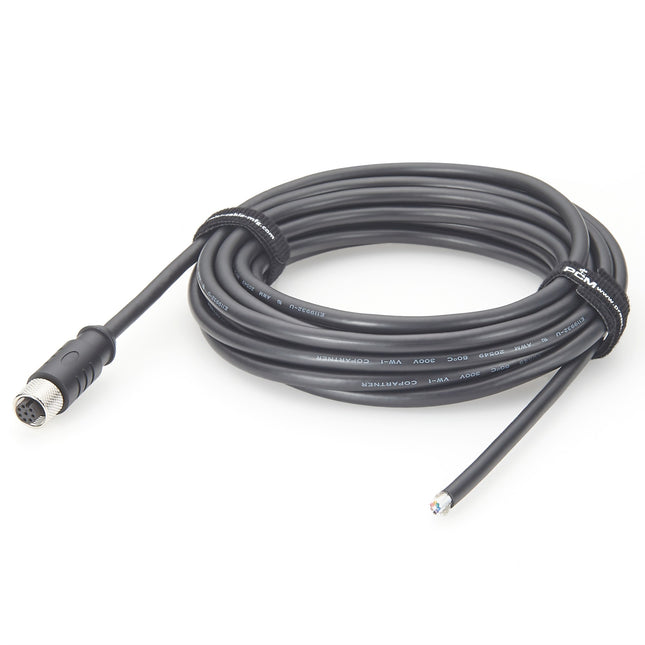 High Flex M12 A-Code 8 Pin Female to Open Cable