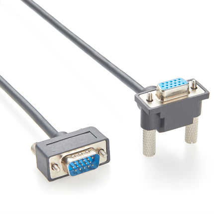 90 Degree Up Angled HD15 VGA Extension Cable