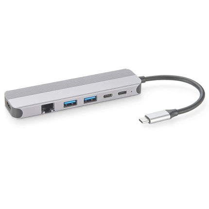 6 In 1 USB C Hub Gigabit Ethernet Adapter