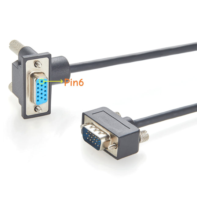 90 Degree Up Angled HD15 VGA Extension Cable