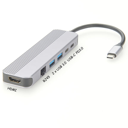 6 In 1 USB C Hub Gigabit Ethernet Adapter