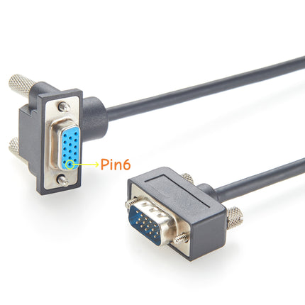 Down Angled VGA SVGA Male to Female Extension Cable