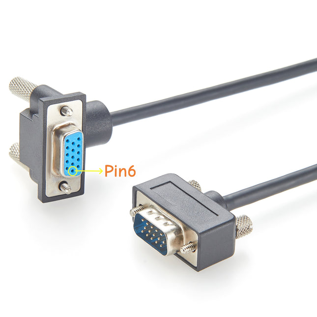 Down Angled VGA SVGA Male to Female Extension Cable