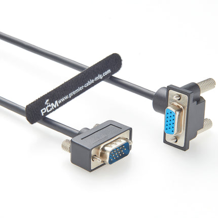 Down Angled VGA SVGA Male to Female Extension Cable