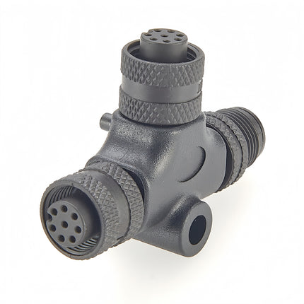 M12 A-Code 8 Pin Sensor Actuator T Splitter