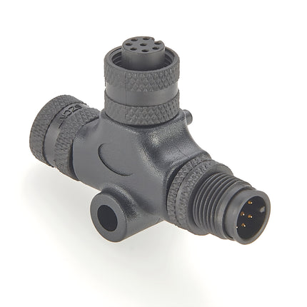 M12 A-Code 8 Pin Sensor Actuator T Splitter