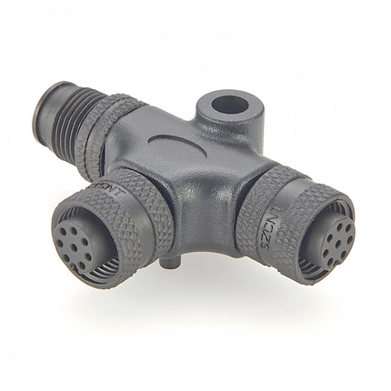 M12 A-Code 8 Pin Sensor Actuator T Splitter